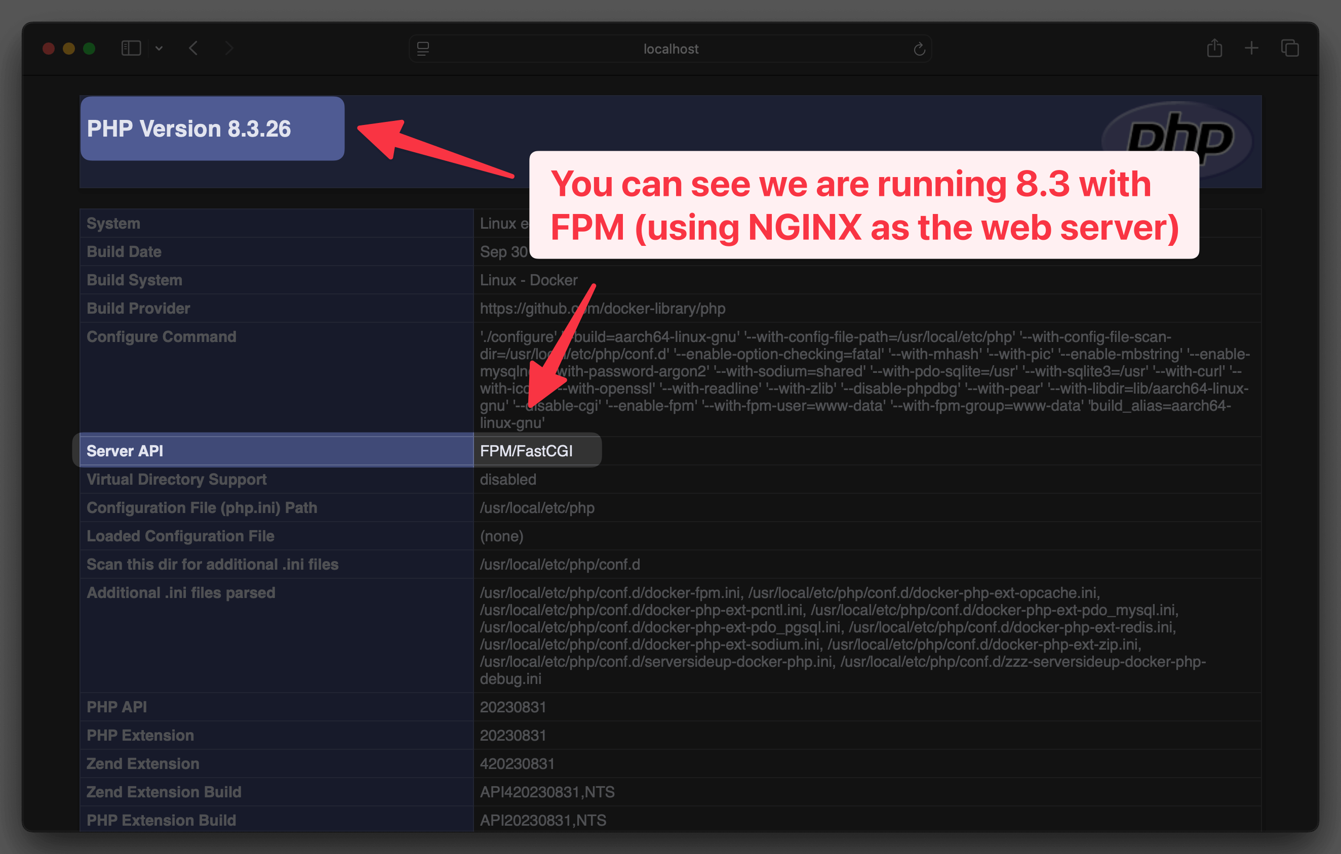 PHP Info Page